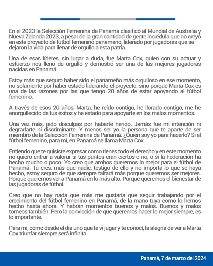 Marta Cox: ‘Si estas situaciones se vuelven constantes, no regresaré a defender los colores de la Selección de Panamá’ 3 1 819x1024 2