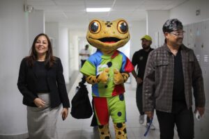 Mascota de los Juegos Suramericanos visita Ciudad de las Artes